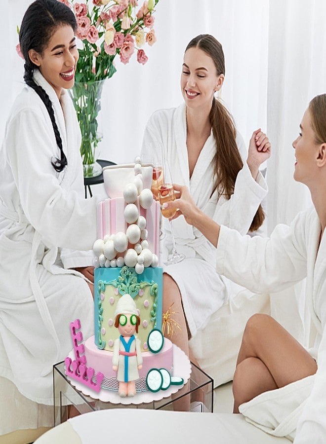 KEEPARTY Spa Cake Decorations Balls Cake Topper Spa Theme Party Supplies for Make Up Birthday Party Favor Decoration - Image 3